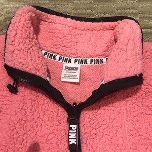 PINK Victoria’s Secret S quarter zip fuzzy furry